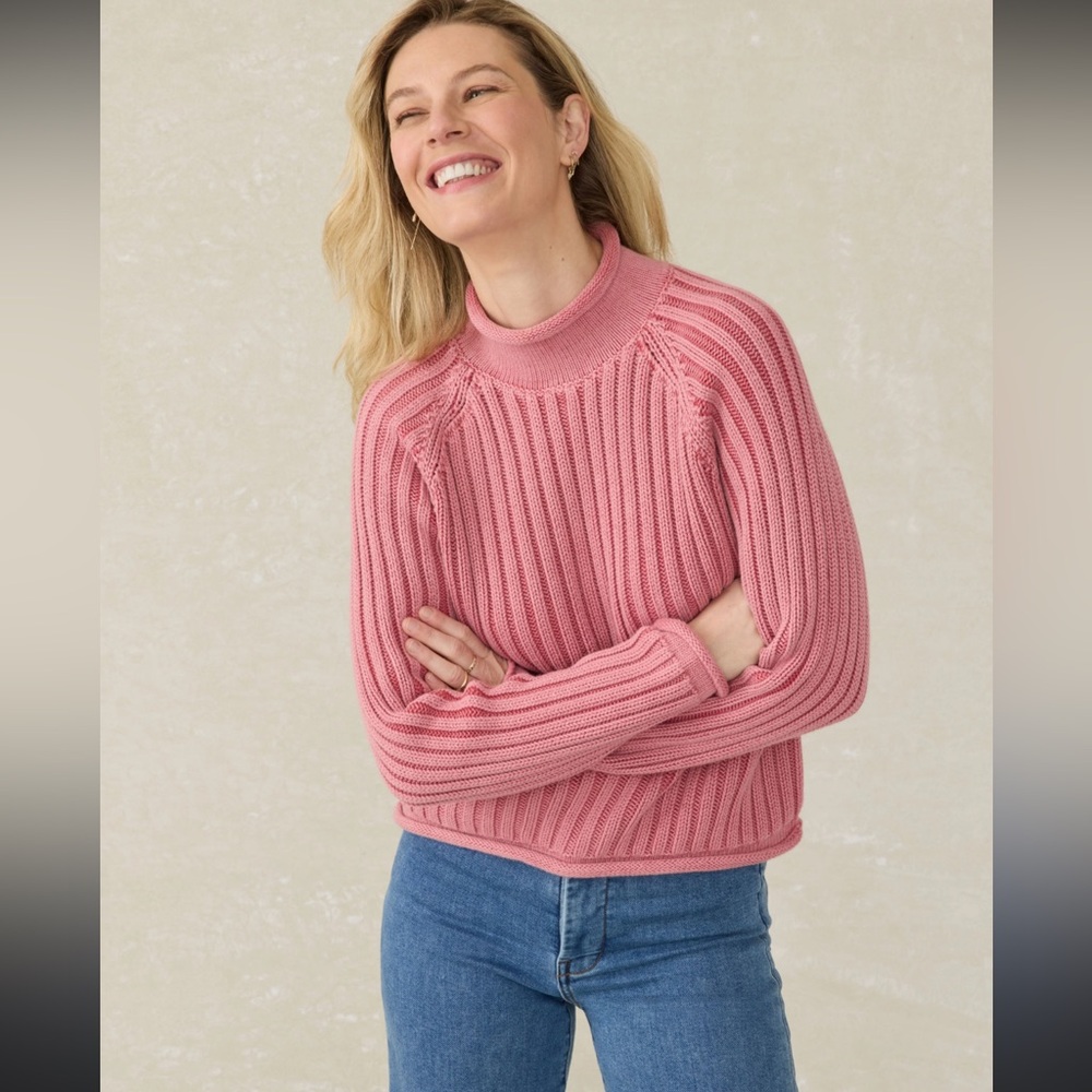 Faherty Sunwashed Cable Rolled Neck - image 1